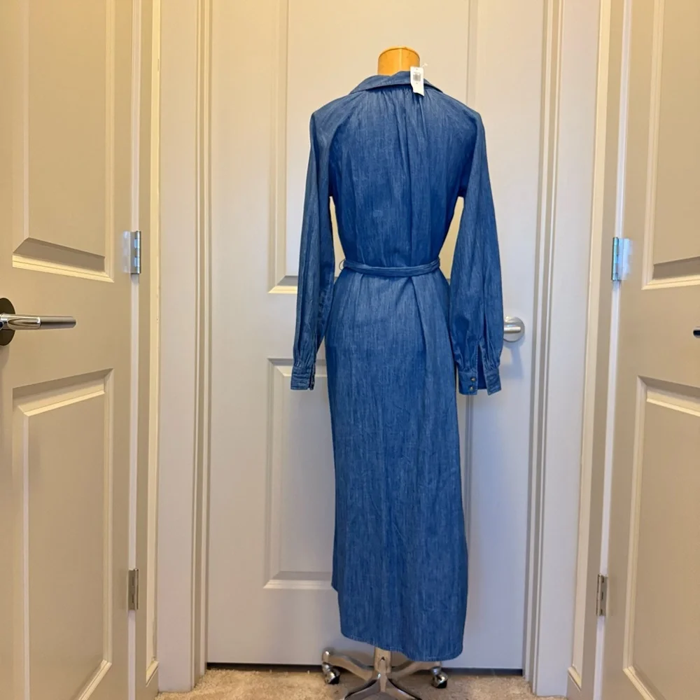 OLD NAVY Blue Denim Button-Up Dress - Picture 5 of 5